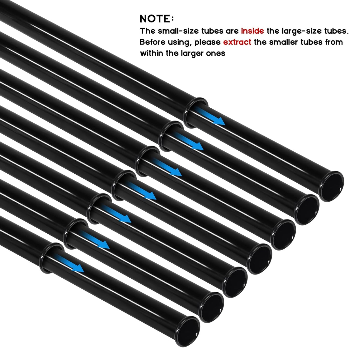 14 Pcs Golf Bag Tubes, Golf Club Tubes for Golf Bag w/Velcro Tape, 1.24"&1.34" Diameter, 34.3" Length Dividers Inserts Holder Accessories for Men Women