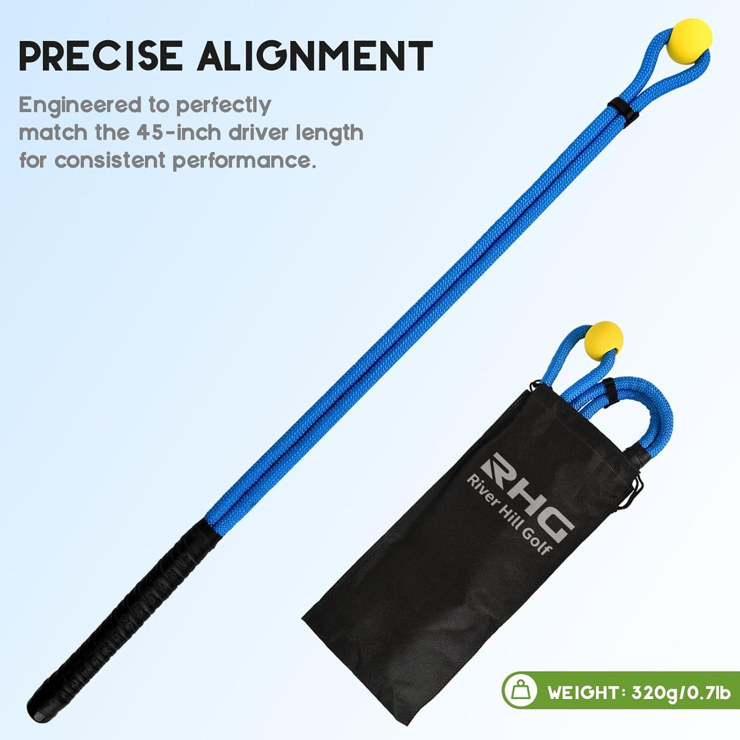 Golf Swing Rope Trainer, Golf Swing Training Aid, Golf Speed Practice Equipment, Correct Posture Maximize Speed & Power