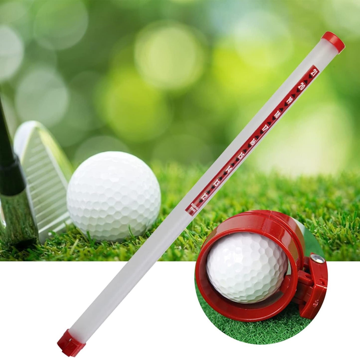 Golf Ball Picker Shag Tube - Plastic with Ball Release Retrievers Collector Grabber Picker Pick Up Sucker Tool