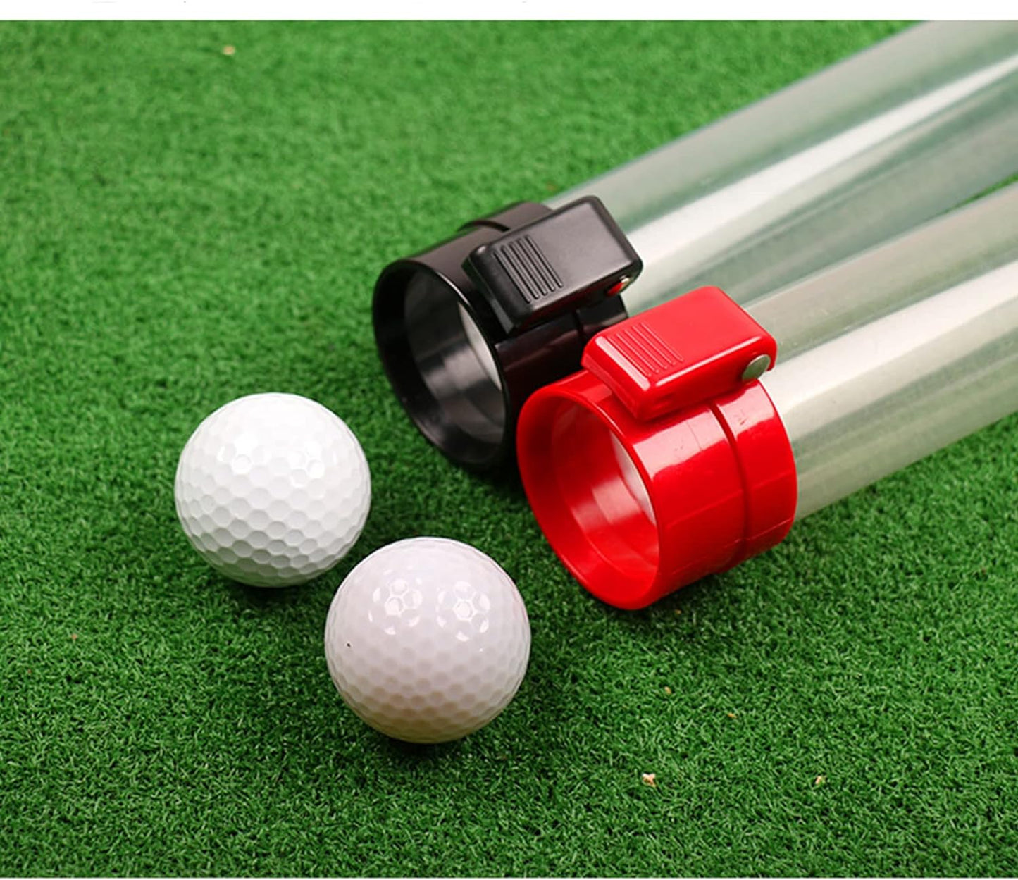 Golf Ball Picker Shag Tube - Plastic with Ball Release Retrievers Collector Grabber Picker Pick Up Sucker Tool