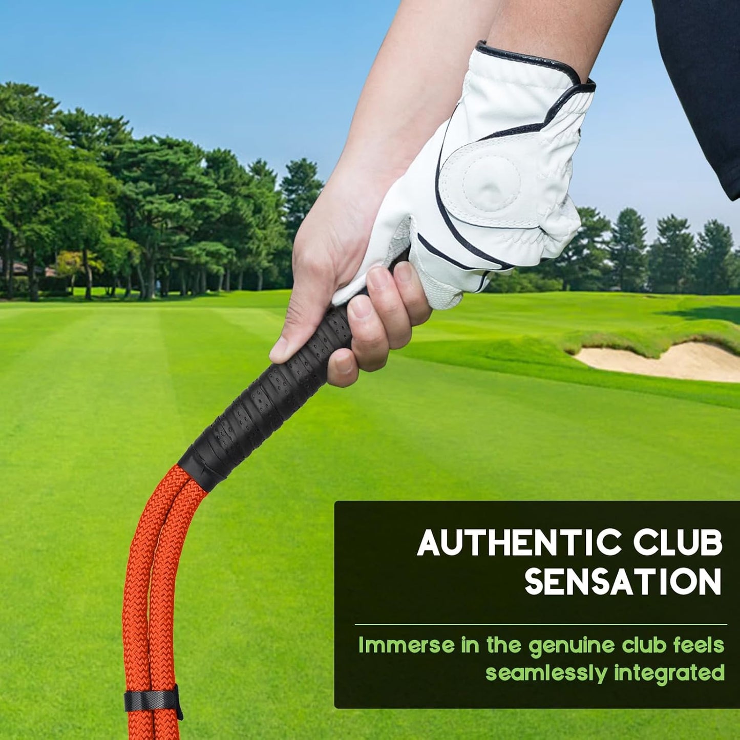 Golf Swing Rope Trainer, Golf Swing Training Aid, Golf Speed Practice Equipment, Correct Posture Maximize Speed & Power