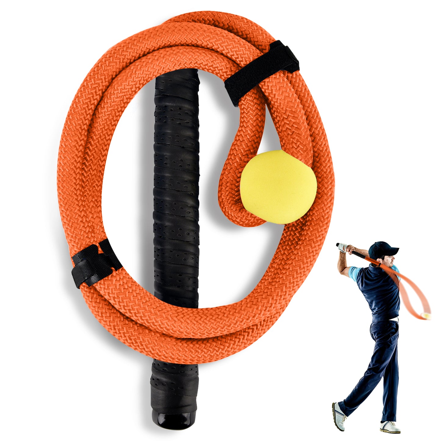 Golf Swing Rope Trainer, Golf Swing Training Aid, Golf Speed Practice Equipment, Correct Posture Maximize Speed & Power